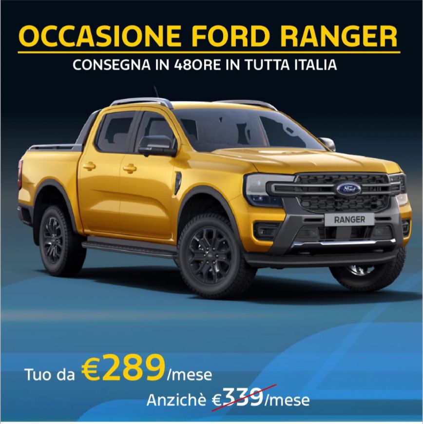 Occasione Ford Ranger Consegna In Tutta Italia In 48 Ore Tuo Da €289 Mese