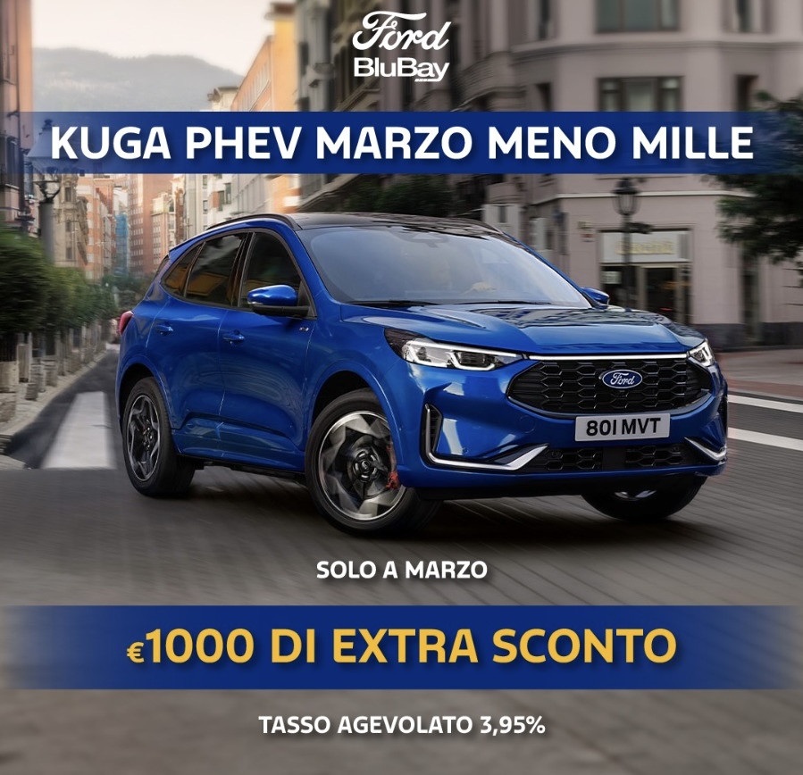 KUGA PHEV MENO 1000 CON TASSO AGEVOLATO DEL 3,95%